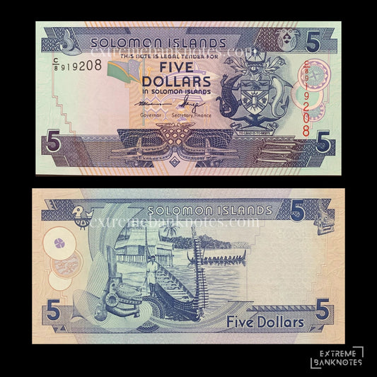Solomon Islands 5 Dollars ND (2011) P-26c UNC – front and back