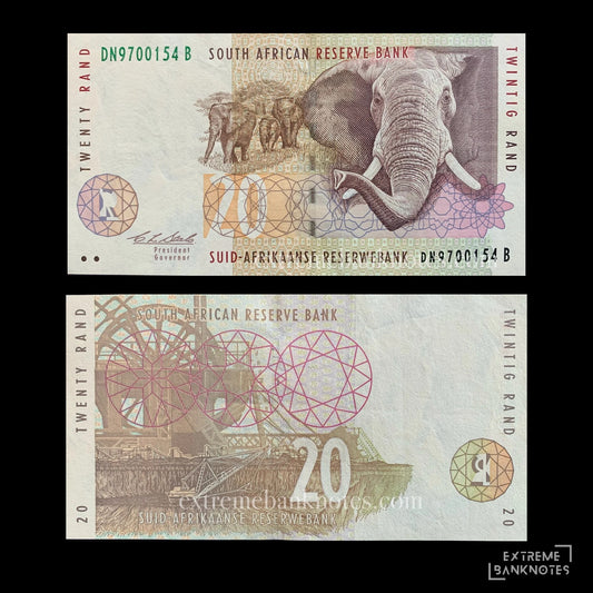 South Africa 20 Rand ND (1993) P-124a AUNC – front and back