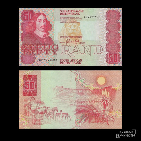 South Africa 50 Rand 1984 P-122a Signature 6 de Kock collectible banknote
