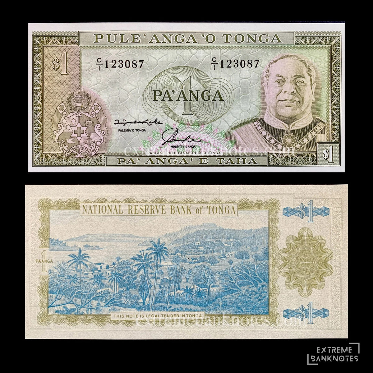 Tonga 1 Pa'anga ND (1992-1995) P-25 UNC – front and back