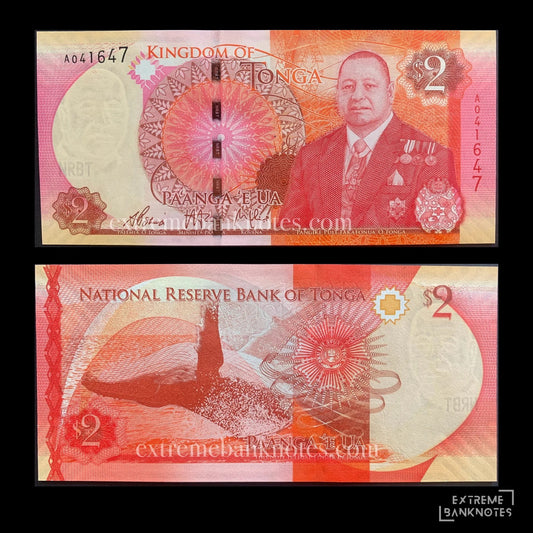 Tonga 2 Pa'anga 2015 P-44 UNC – front and back