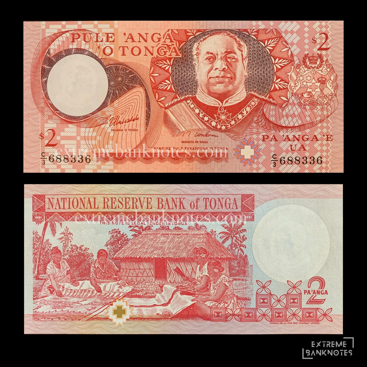 Tonga 2 Pa'anga ND (1995) P-32d UNC – front and back