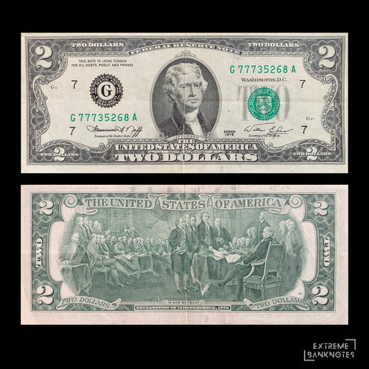 USA 2 Dollars 1976 G P-461 XF – front and back