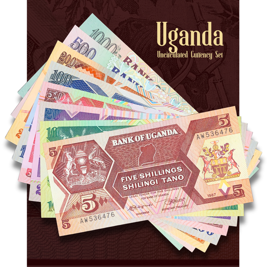 Bundle of UNC Collectible Ugandan banknotes