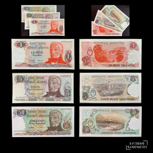 Argentina Peso Argentino Collection Pack – all notes in the bundle