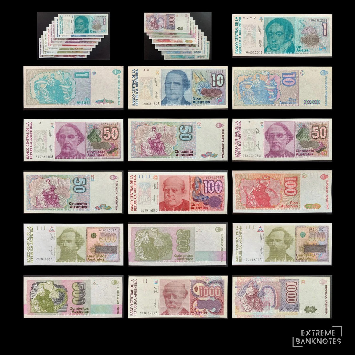 Argentina Austral Collection Pack – all notes in the bundle