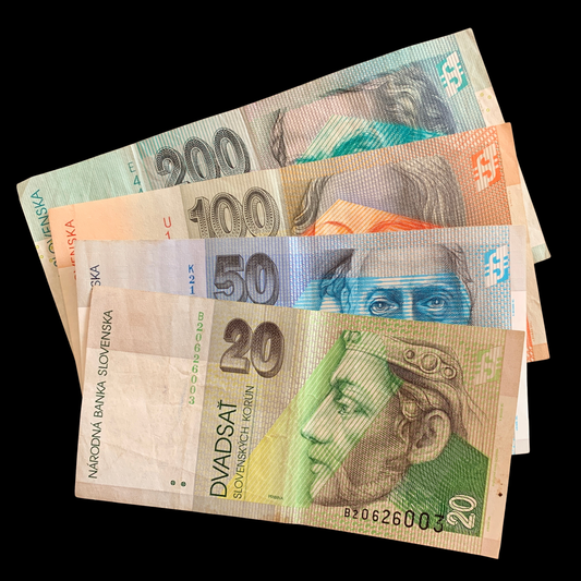 Slovakian Korún Banknote Bundle