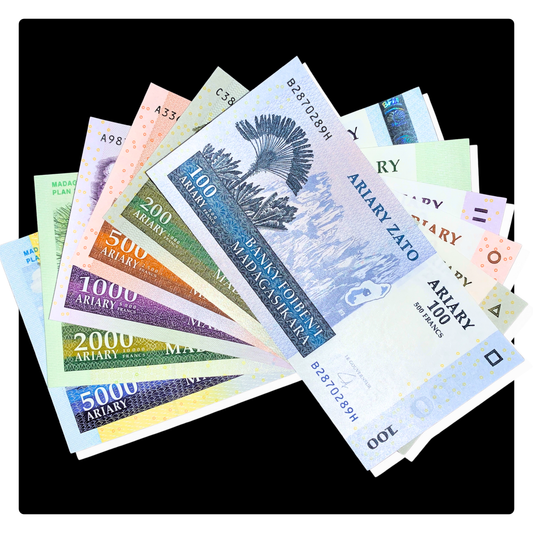 Madagascar UNC Ariary Modern Bundle
