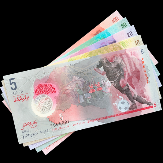 Maldives UNC Polymer Banknote Bundle