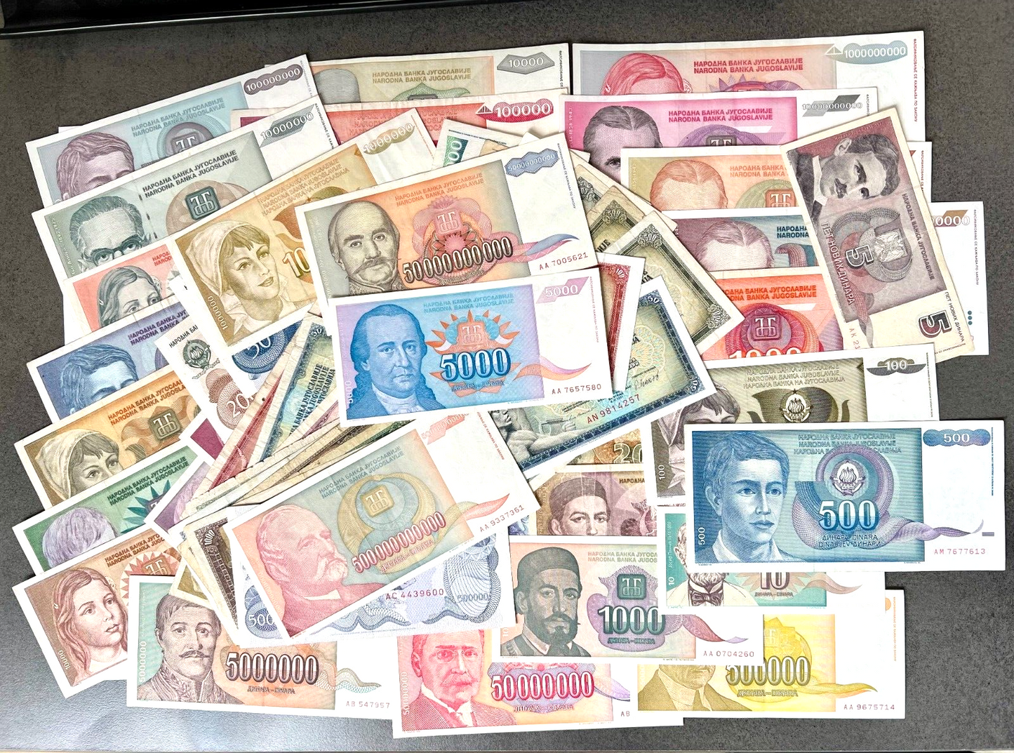 Yugoslavia 1955-1994 Dinara Banknote Lot 64 different F-aUNC