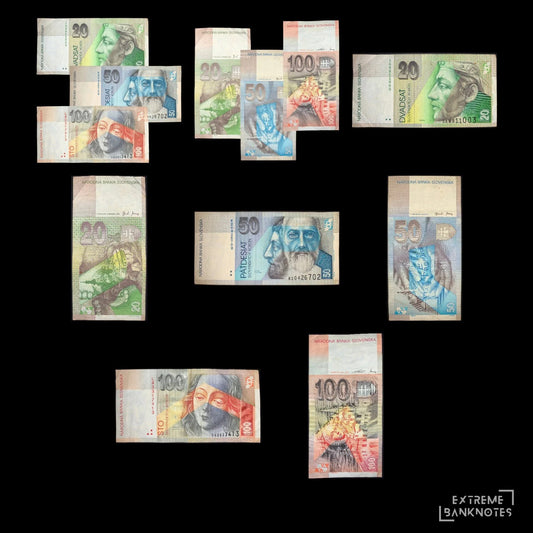 Slovakia Pre-Euro Bundle – all notes in the bundle