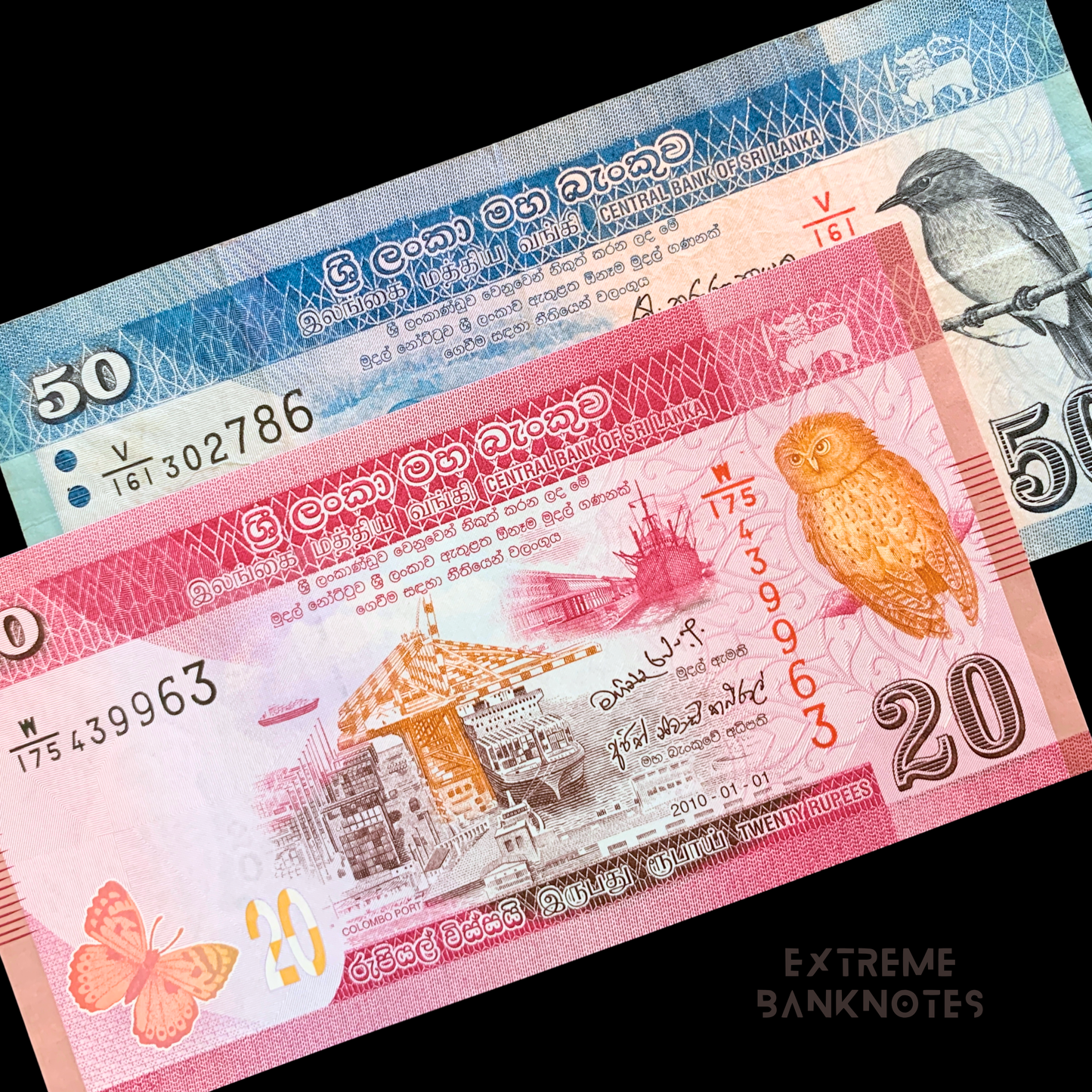 Sri Lanka Banknote Pair