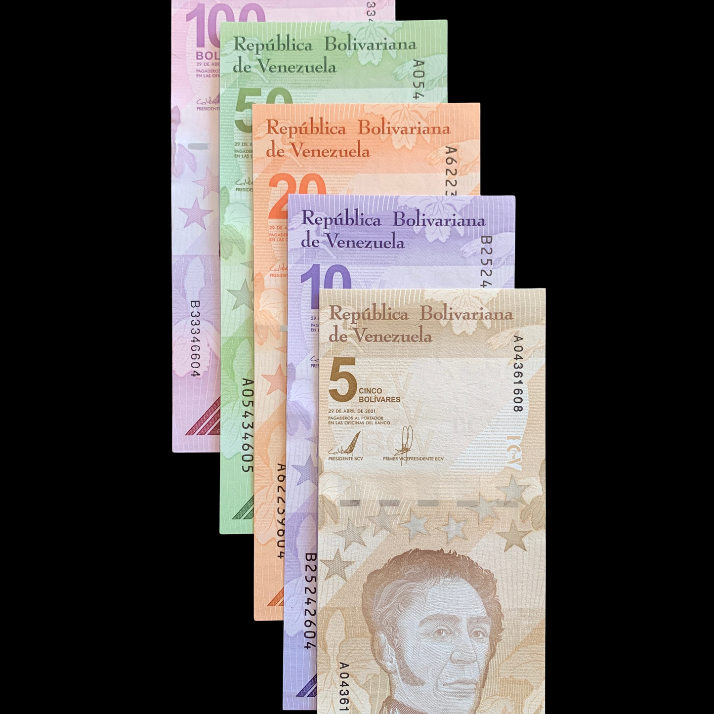 Venezuela UNC New Bolivar Commemorative Banknote Bundle