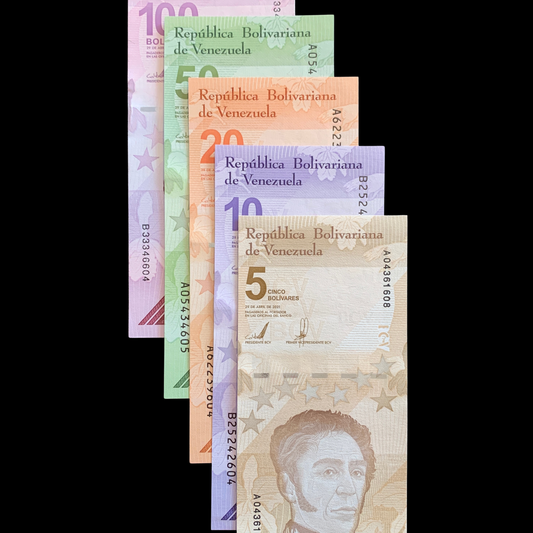 Venezuela UNC New Bolivar Commemorative Banknote Bundle