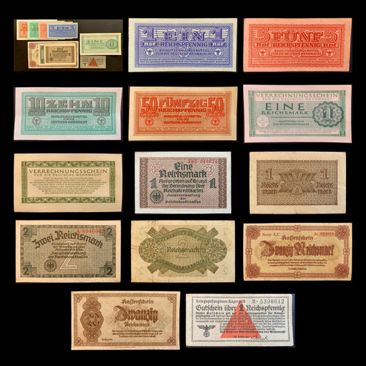 Germany WWII Reichsmark Bundle – all notes in the bundle