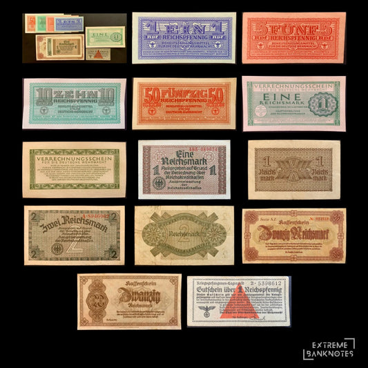 Germany WWII Reichsmark Bundle – all notes in the bundle